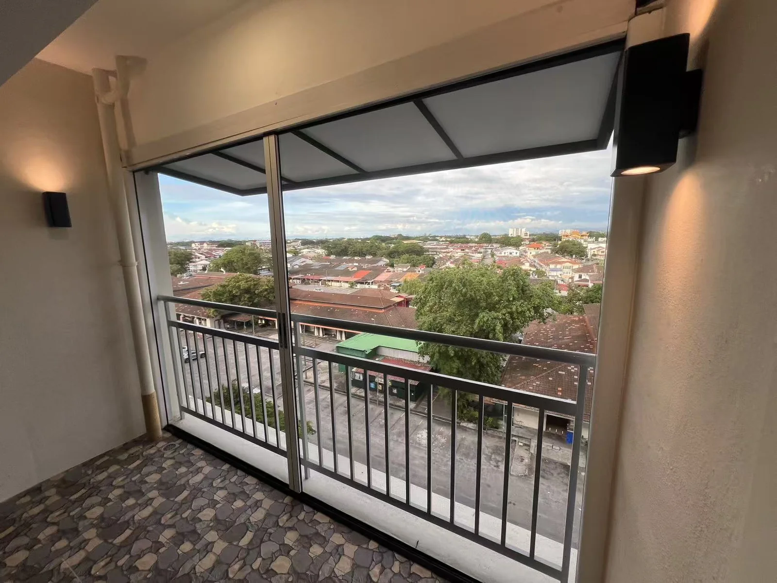 Roller Door installed at balcony opening